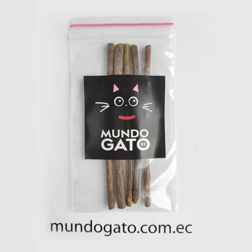 5 Palitos masticables naturales limpia dientesitos con catnip