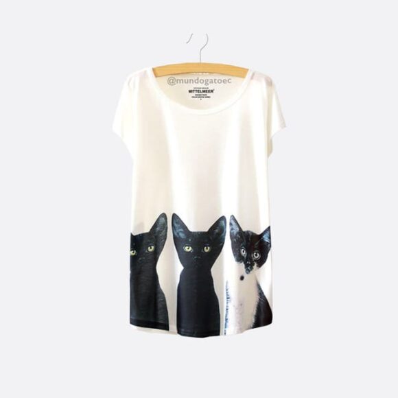 Camiseta Gatos negros