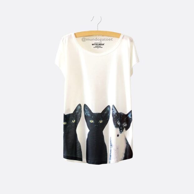 Camiseta Gatos negros