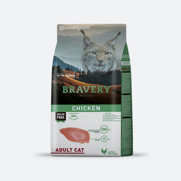 BRAVERY POLLO - GATO ADULTO 600g